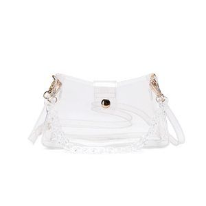 Pvc Clear Purse See Through Desns Chain Handbag Working Sports V :o)